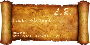 Lautz Róbert névjegykártya